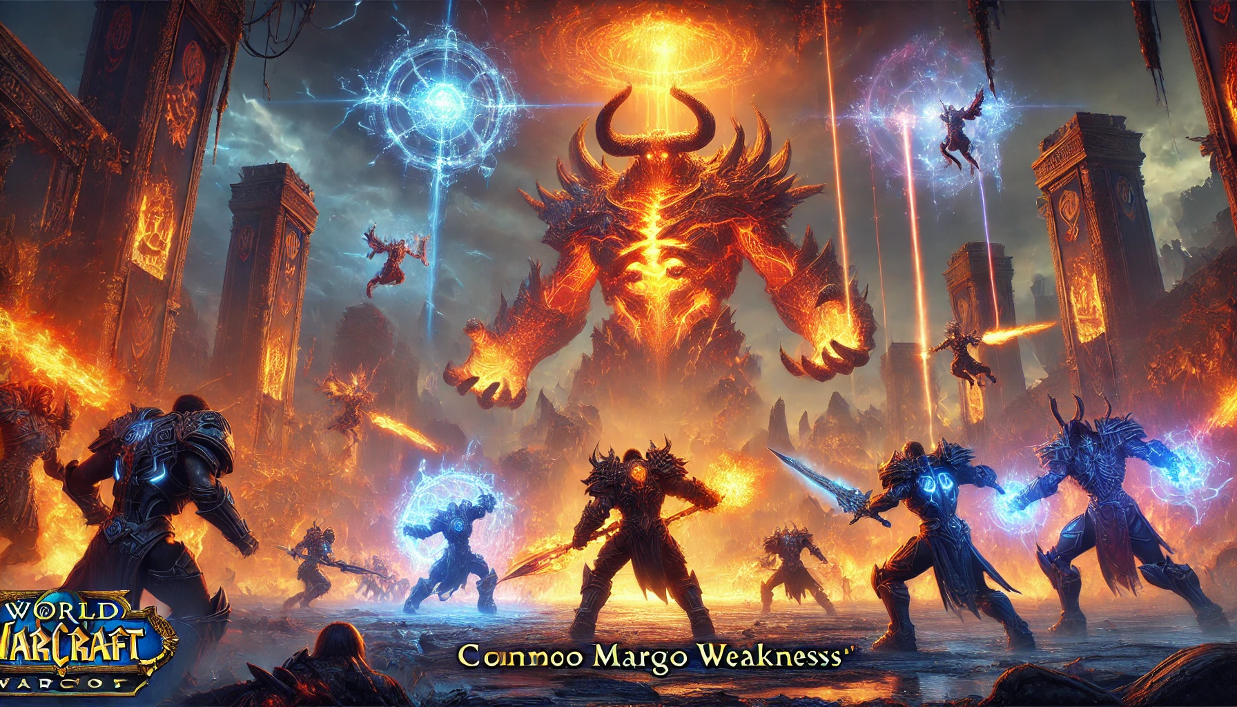 A World of Warcraft player countering Homo Margo Weakness in a tense combat scenario with strategic skill use and dynamic effects.